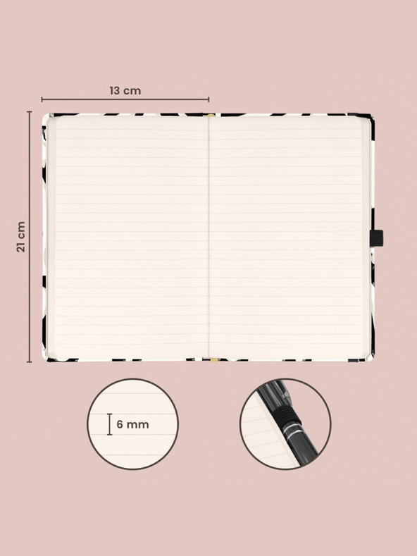 NOTIQUE NOTIQUE Notes Abstrakt linkovaný, 13 x 21 cm