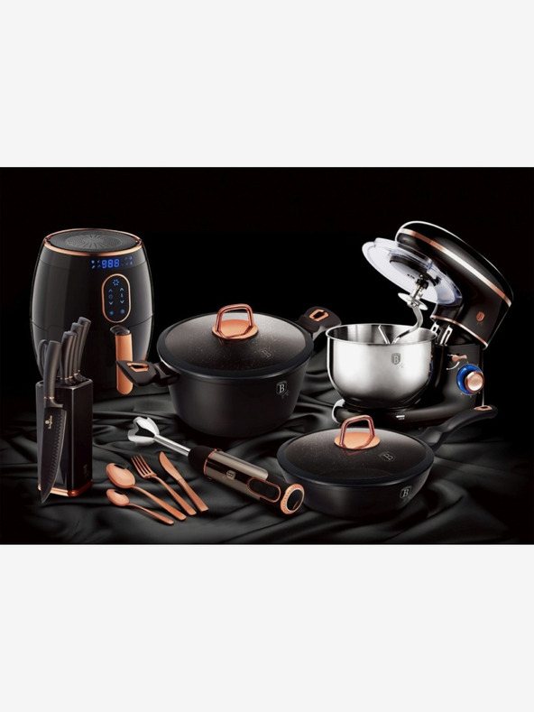 Berlingerhaus Wok pánev s mramorovým povrchem BERLINGERHAUS Black Rose Collection (28 cm)