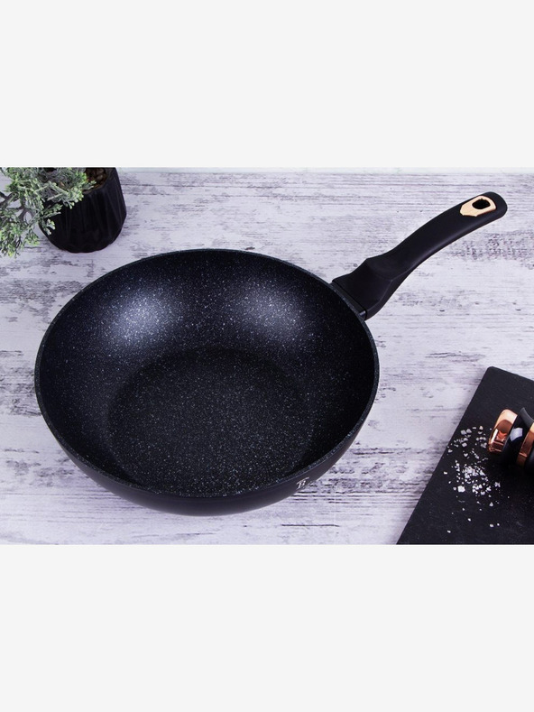 Berlingerhaus Wok pánev s mramorovým povrchem BERLINGERHAUS Black Rose Collection (28 cm)
