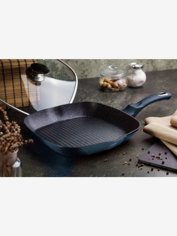 Berlingerhaus Grilovací pánev s mramorovým povrchem 28 cm BERLINGERHAUS Metallic Line Aquamarine Edition