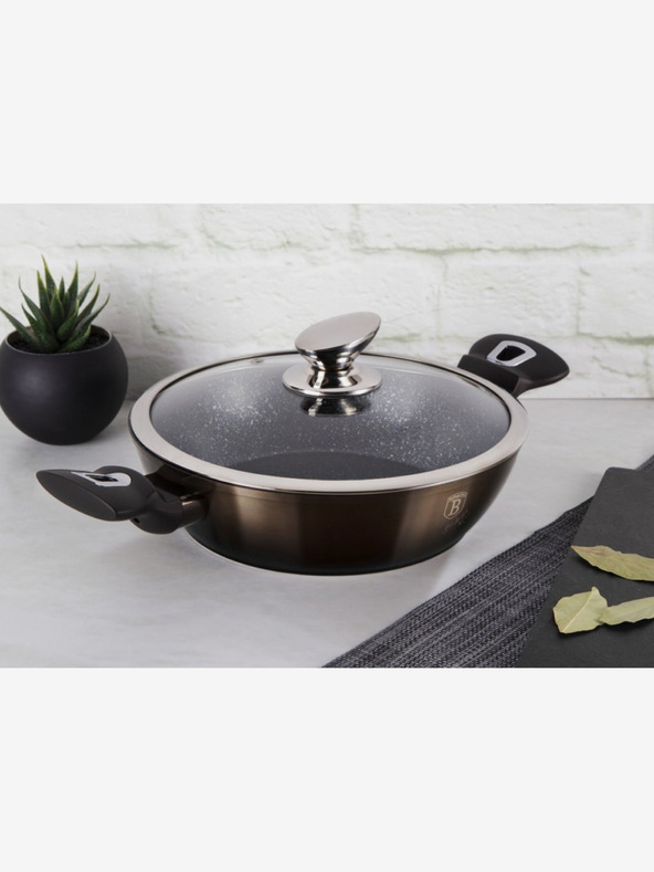 Berlingerhaus Pánev hluboká s poklicí 28 cm Shiny Black Collection BERLINGERHAUS