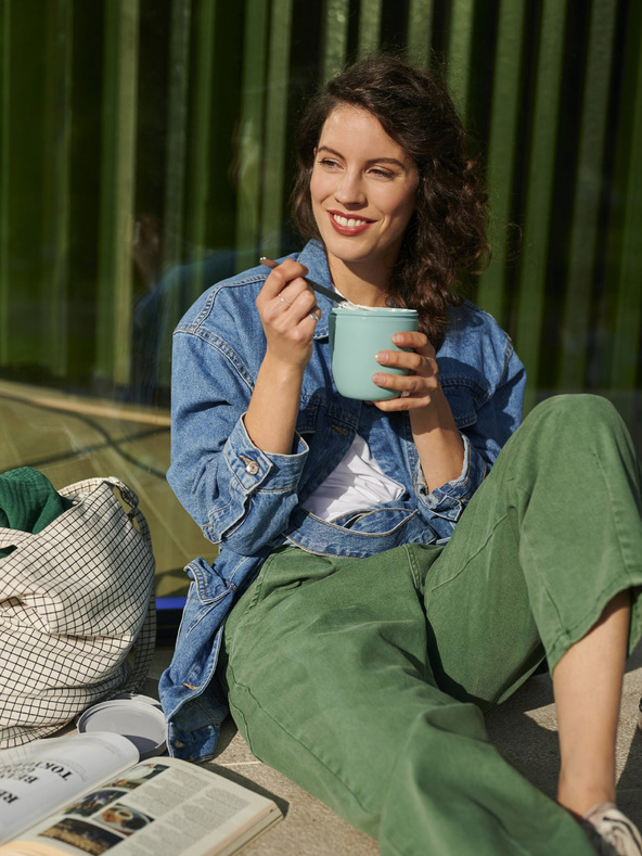 Mepal Černý jídelní box Mepal Ellipse Mini (300 + 120 ml)