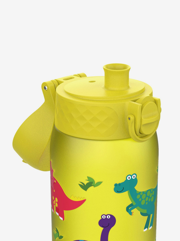 ION8 Žlutá vzorovaná lahev Ion8 Leak Proof Dinosaur (350 ml)
