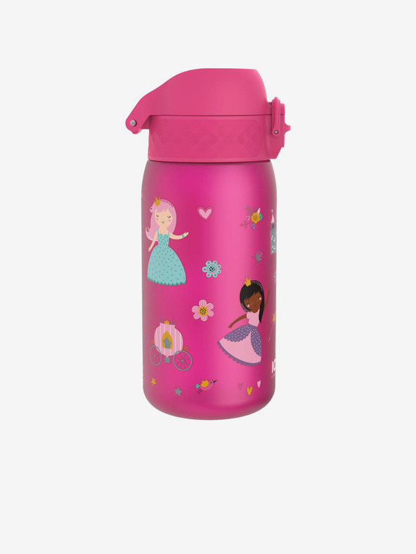 ION8 Růžová holčičí vzorovaná lahev Ion8 Leak Proof Princess 350 ml