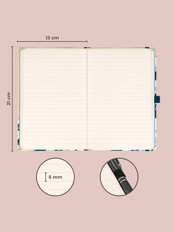 NOTIQUE NOTIQUE Notes Katsushika Hokusai, linkovaný, 13 x 21 cm