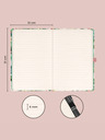 NOTIQUE NOTIQUE Notes Lilie, linkovaný, 13 x 21 cm