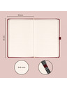 NOTIQUE NOTIQUE Notes Balacron, bordó, tečkovaný, 15 x 21 cm