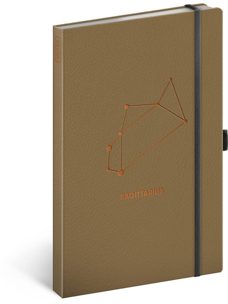 NOTIQUE NOTIQUE Notes Zvěrokruh Střelec, linkovaný, 13 x 21 cm