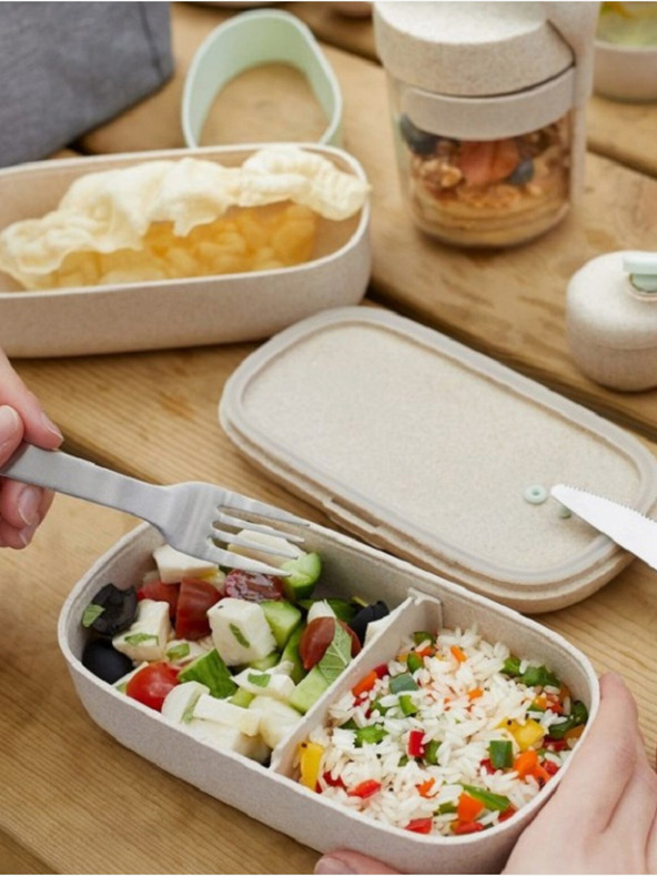 Lékué Krémový svačinový box  Lékué LunchBox To Go Organic (1000 ml)