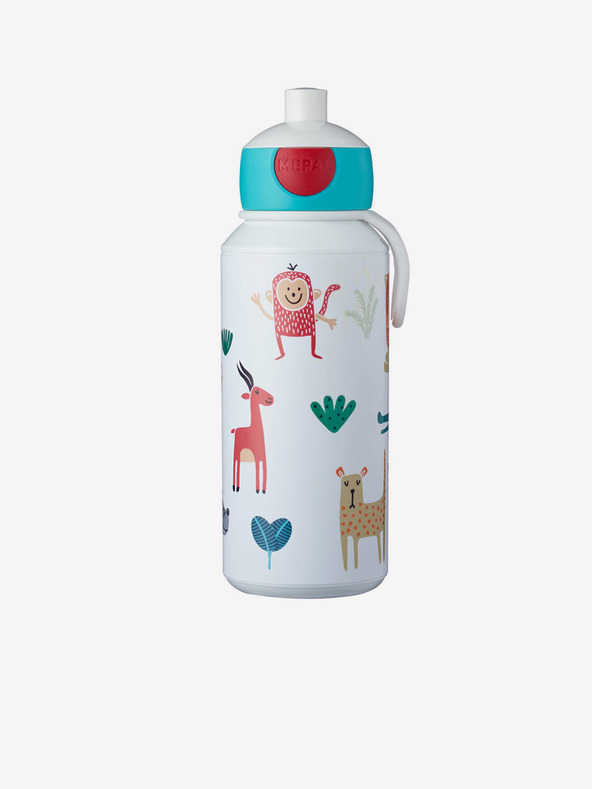 Mepal Bílá vzorovaná lahev pro děti Mepal Campus Animal Friends (400 ml)
