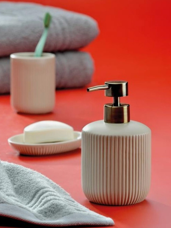 Kela Dávkovač mýdla Adele keramika šedá 400 ml KELA