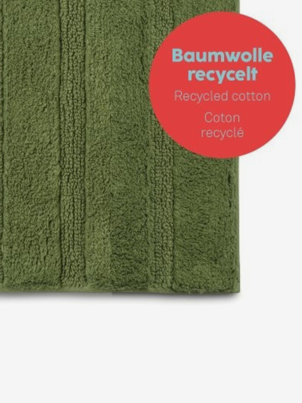 Kela Koupelnová předložka Megan 100% bavlna mechově zelená 120,0x70,0x1,6cm KELA