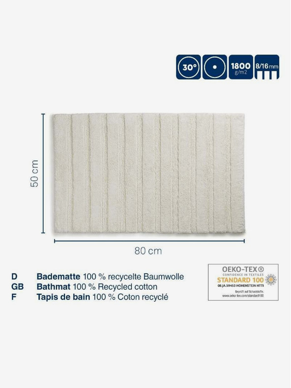 Kela Koupelnová předložka Megan 80x50 cm bavlna terra KELA