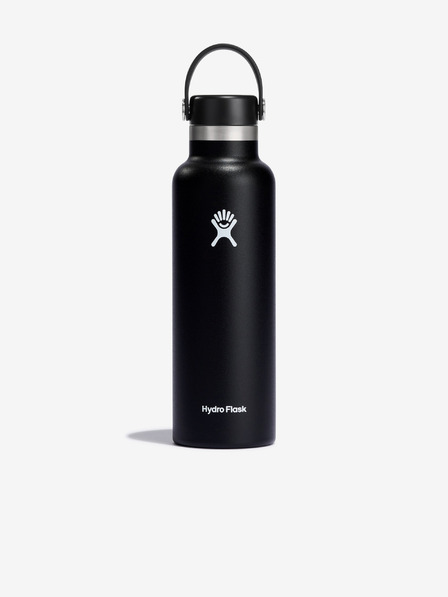Hydro Flask Černá nerezová termolahev Hydro Flask Standard Mouth Flex Cap (621 ml)