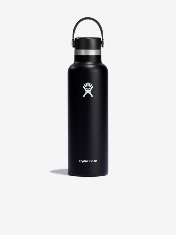 Hydro Flask Černá nerezová termolahev Hydro Flask Standard Mouth Flex Cap (621 ml)