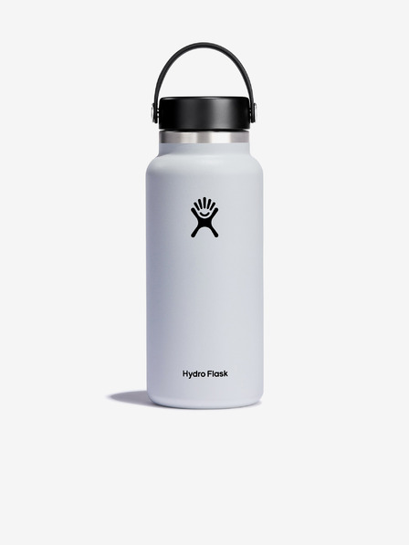 Hydro Flask Bílá nerezová termolahev Hydro Flask Wide Mouth Flex Cap (946 ml)