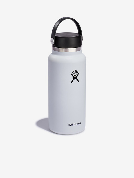 Hydro Flask Bílá nerezová termolahev Hydro Flask Wide Mouth Flex Cap (946 ml)