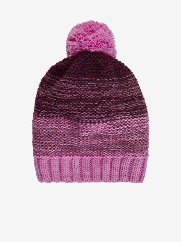 Color Kids Fialová holčičí zimní čepice s bambulí Color Kids