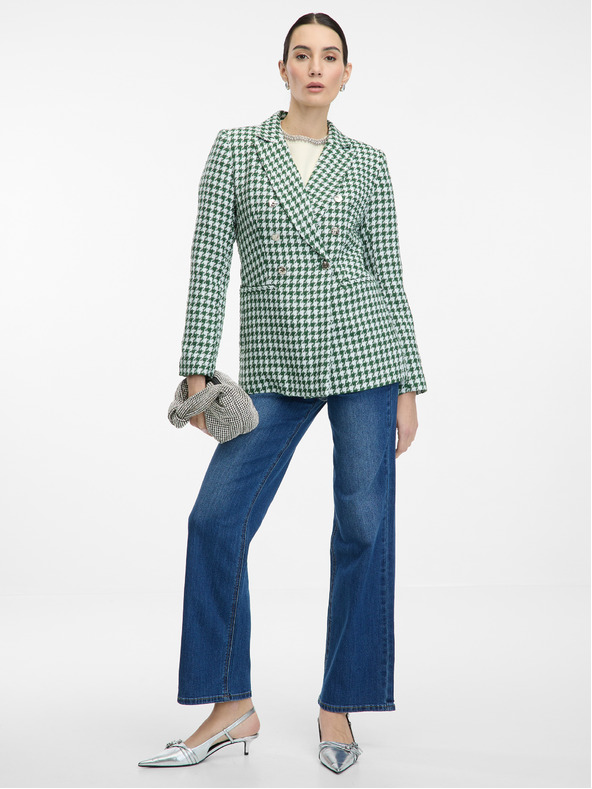 Orsay Zelené dámské vzorované sako ORSAY