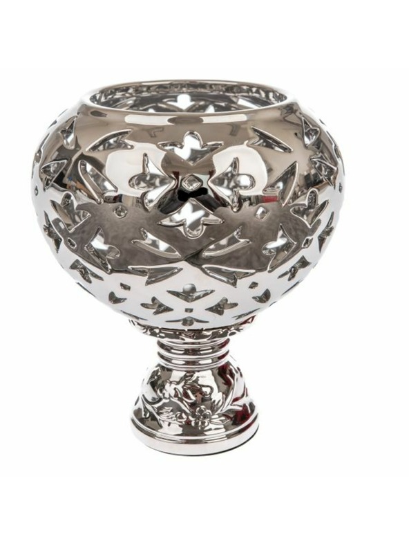 Casa de Engel Porcelánový svícen - postříbřeno, 0/6