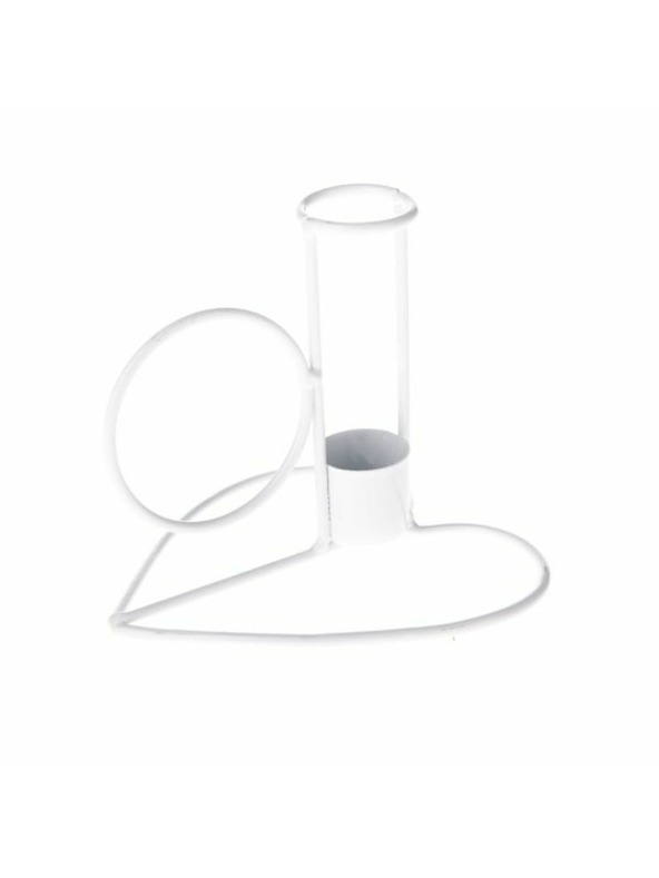 Casa de Engel Kovový svícen - srdce, bílá, 0/96