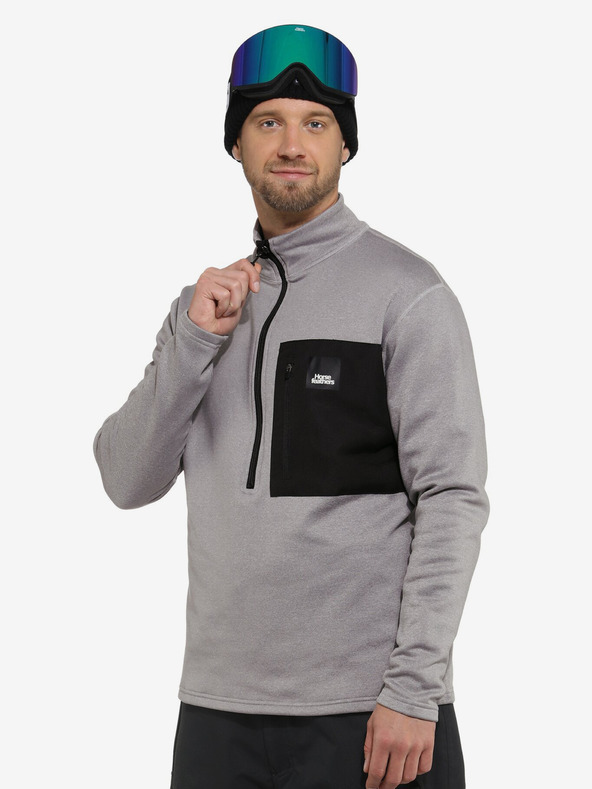 Horsefeathers Funkční mikina Miner Horsefeathers - šedá