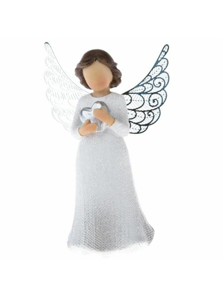 Casa de Engel Polyresinový anděl s kovovými křídly, se srdcem, 9/108