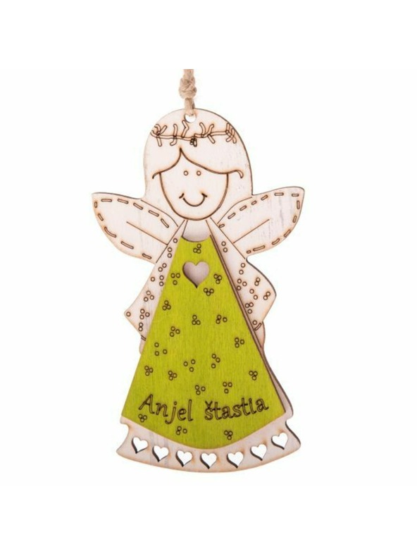 Casa de Engel Dřevěný závěsný anděl s nápisem (SK), 0/200