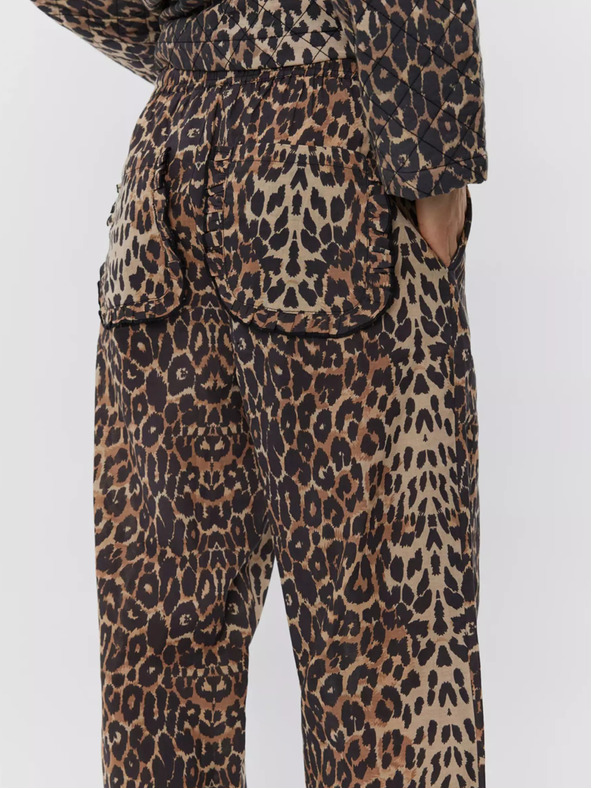 Sofie Schnoor Béžovo-hnědé dámské kalhoty s leopardím vzorem  Sofie Schnoor