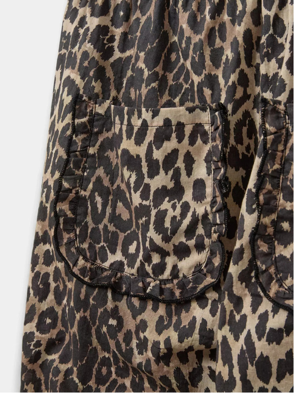 Sofie Schnoor Béžovo-hnědé dámské kalhoty s leopardím vzorem  Sofie Schnoor