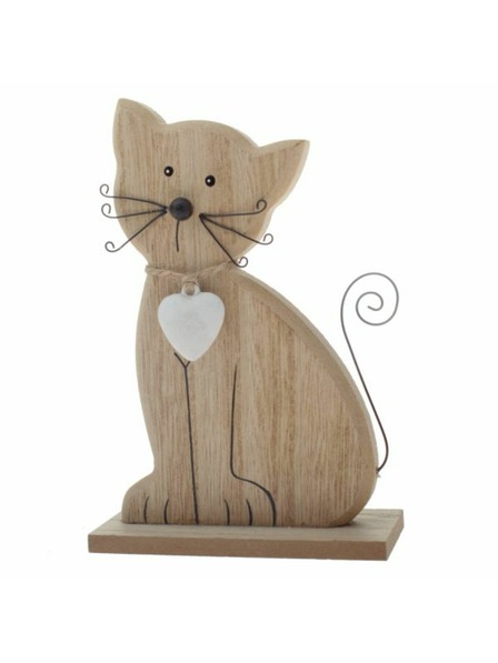 Casa de Engel Dřevěná kočka 15cm - hnědá, 6/72