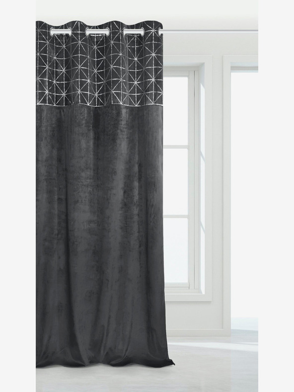 Edoti Sametová záclon lesklá   - grfitová EDOTI