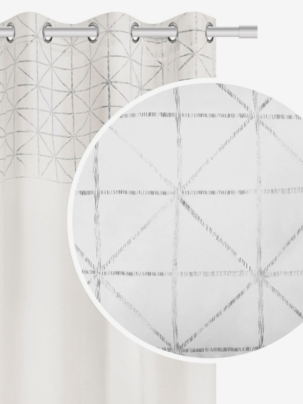 Edoti Sametová záclon lesklá   - bílá EDOTI