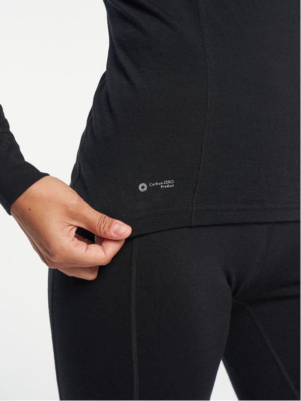 Tenson dámské funkční triko s dlouhým rukávem TENSON Himalaya Baselayer Merino Top W černé