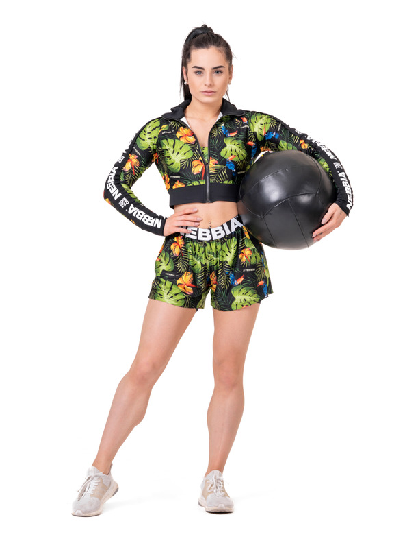 Nebbia High-energy dámské double layer šortky Nebbia 563 Jungle green