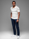 Ombre Clothing Pánská polokošile z viskózy s vodorovnými pruhy Ombre Clothing