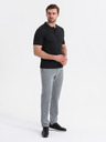 Ombre Clothing Pánská polokošile SLIM FIT z viskózy se svislými pruhy Ombre Clothing