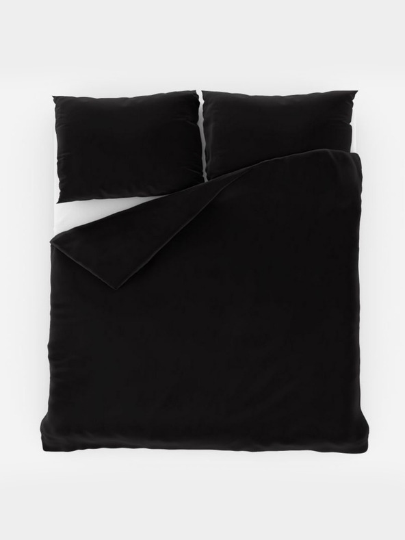 Kvalitex Francouzské jednobarevné bavlněné povlečení 220x200, 70x90cm černé
