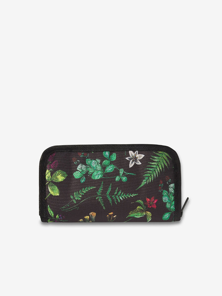 Dakine Zeleno-černá dámská květovaná peněženka Dakine Luna Wallet Woodland Floral