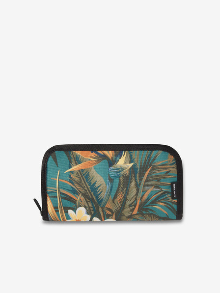 Dakine Petrolejová dámská vzorovaná peněženka Dakine Luna Wallet Emerald Tropic
