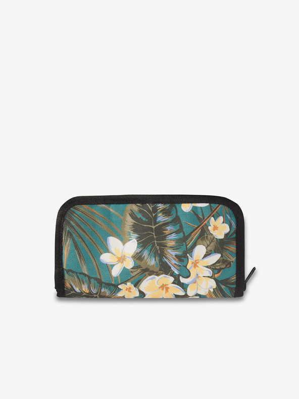 Dakine Petrolejová dámská vzorovaná peněženka Dakine Luna Wallet Emerald Tropic