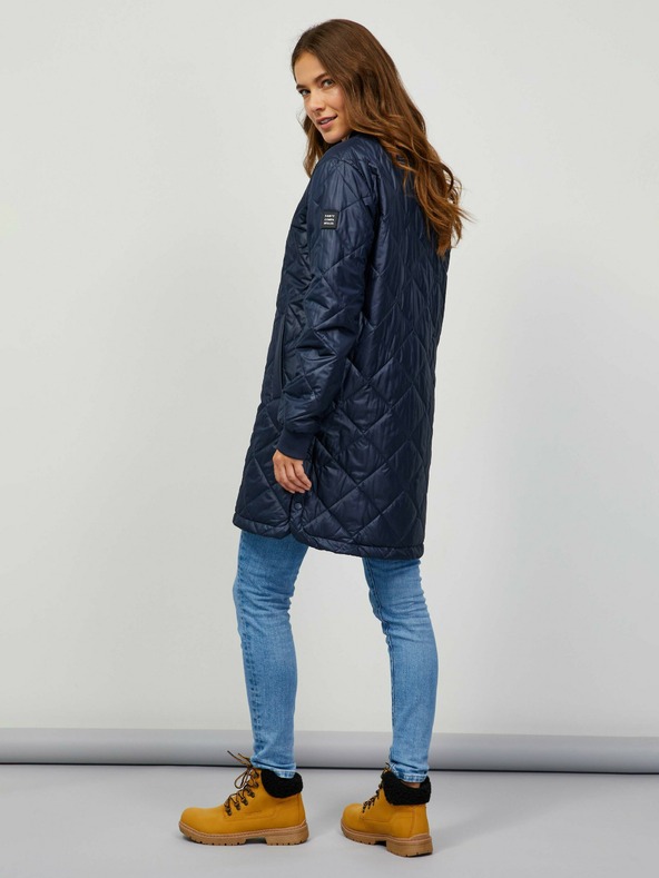 Sam 73 Tmavě modrý dámský prošívaný kabát Sam 73