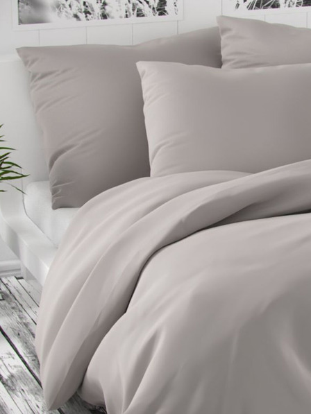 Kvalitex Saténové povlečení Luxury Collection 140x200, 70x90cm světle šedé Kvalitex