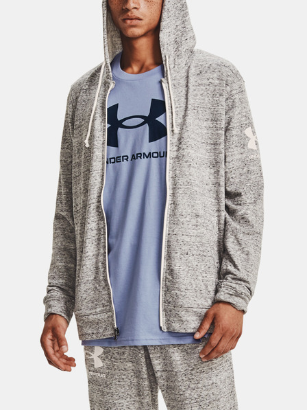 Under Armour Mikina Under Armour RIVAL TERRY FZ HD - bílá
