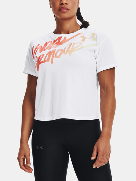 Under Armour Bílé dámské tričko Under Armour Live Chroma Graphic Tee
