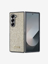Guess Guess PC/TPU Glitter Flakes Metal Logo Zadní Kryt pro Samsung Galaxy Z Fold 6 Gold