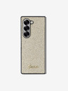 Guess Guess PC/TPU Glitter Flakes Metal Logo Zadní Kryt pro Samsung Galaxy Z Fold 6 Gold