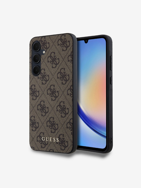 Guess Guess 4G Zadní Kryt pro Samsung Galaxy A35 5G Brown