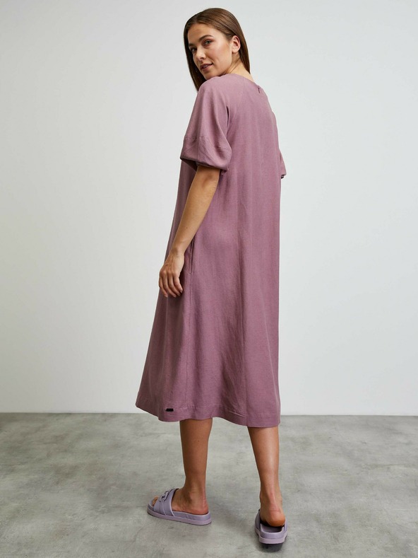 ZOOT.lab Starorůžové basic šaty s balonovými rukávy METROOPOLIS by ZOOT.lab Vasilisa