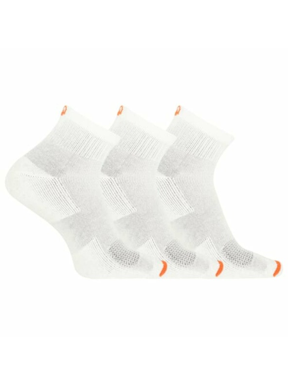 Merrell merrell ponožky MEA33565Q3B2 WHITE CUSHIONED COTTON QUARTER (3 packs) white S/M MERRELL PONOŽKY